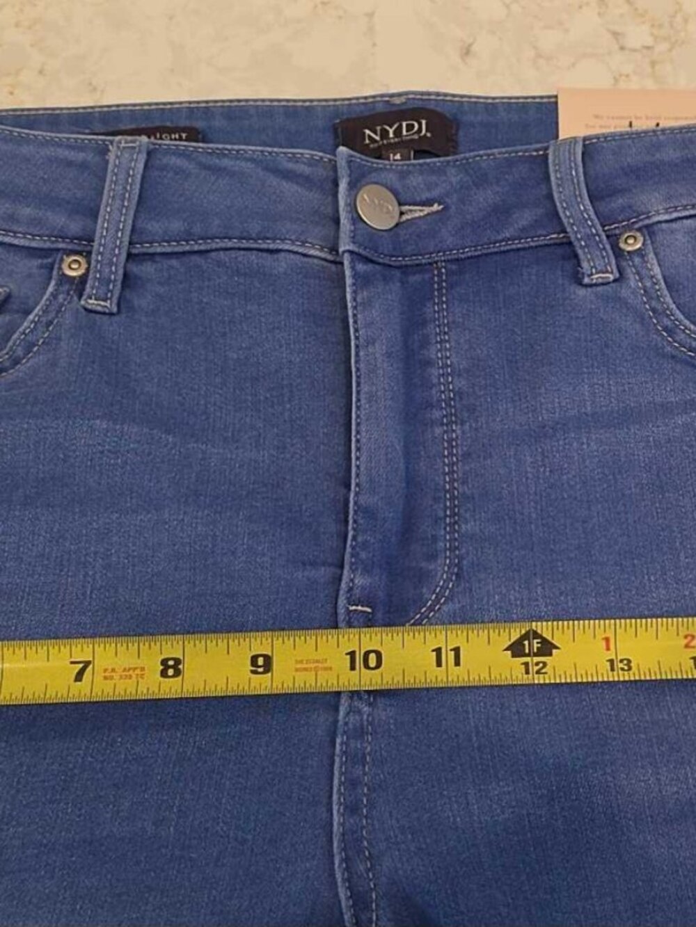 NYDJ Marilyn Ankle Straight Leg Edgewater Jeans NWT, SZ 14, Midrise Lift Tuck - Picture 5 of 16